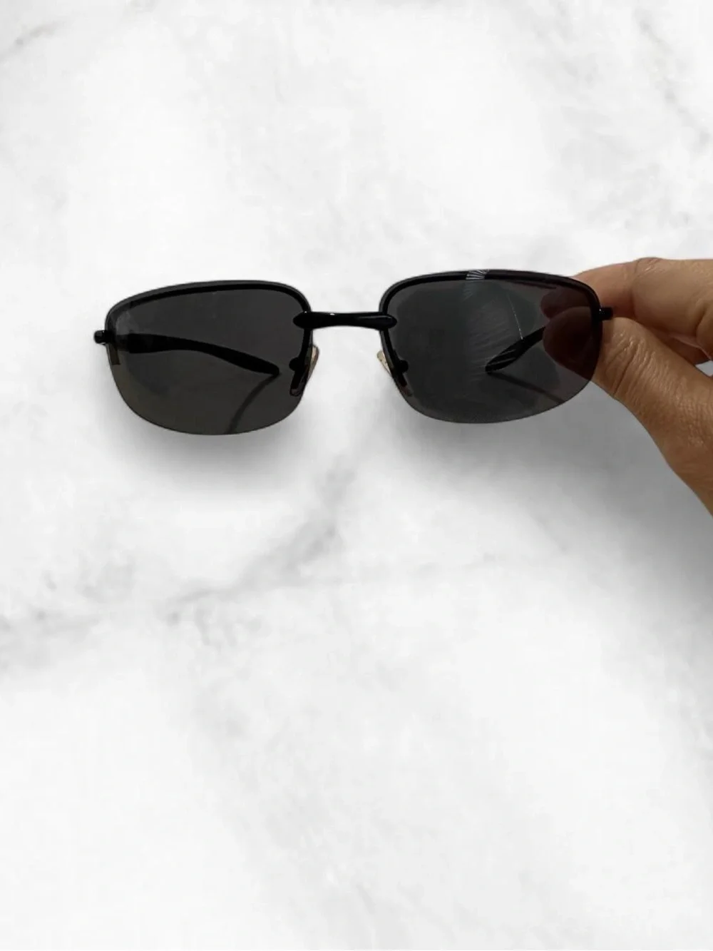 Dockers Black Square Metal Frame Sunglasses